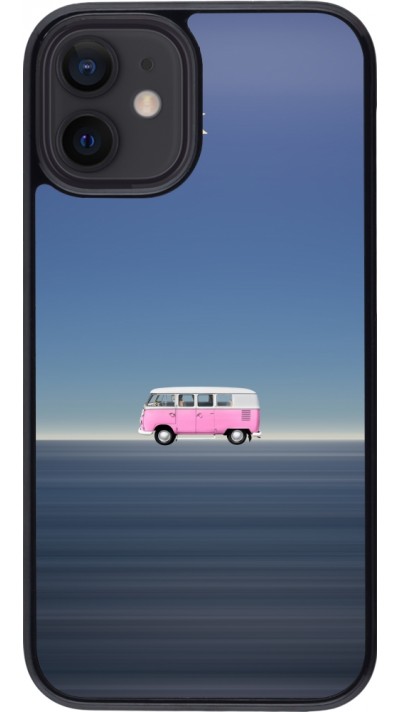 Coque iPhone 12 mini - Spring 23 pink bus