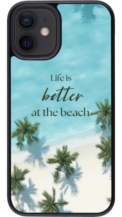 Coque iPhone 12 mini - Summer 2025 Life is better at the beach