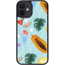 iPhone 12 mini Case Hülle - Summer 2025 Pattern papaya