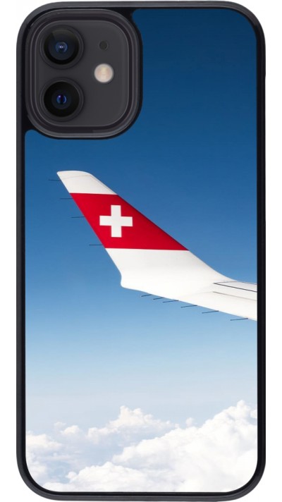 iPhone 12 mini Case Hülle -  Schweizer Nationalfeiertag Sky Swiss Flag