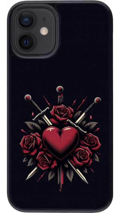 Coque iPhone 12 mini - Valentine 2024 gothic love