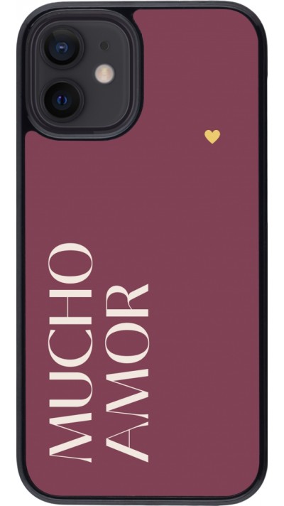 Coque iPhone 12 mini - Valentine 2024 mucho amor rosado