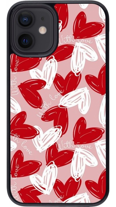 Coque iPhone 12 mini - Valentine 2024 with love heart