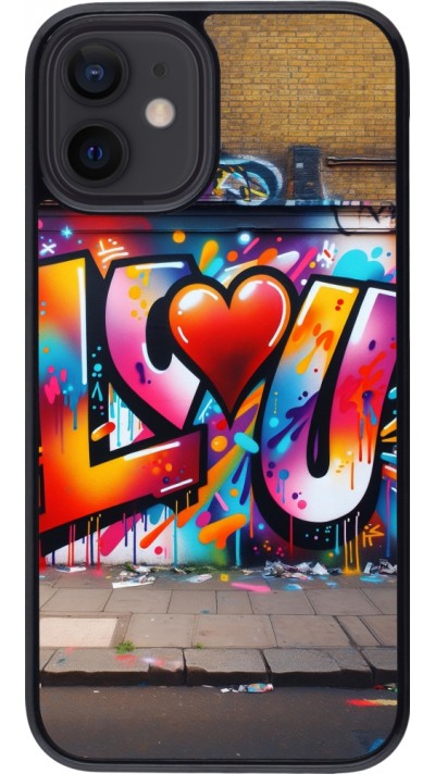 Coque iPhone 12 mini - Valentine 2025 Love U Tag