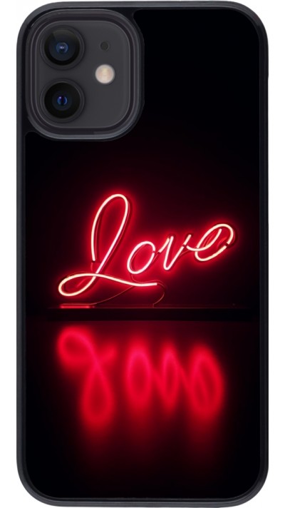 Coque iPhone 12 mini - Valentine 2025 Neon Love