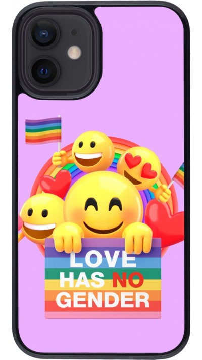 Coque iPhone 12 mini - Valentine 2023 love has no gender