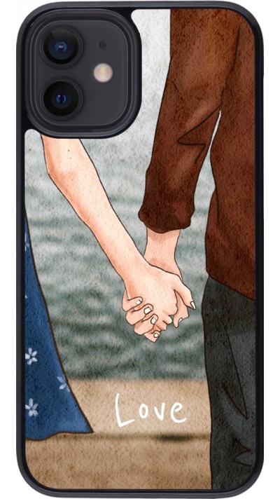 Coque iPhone 12 mini - Valentine 2023 lovers holding hands