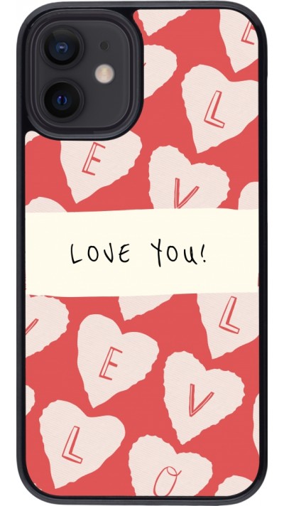Coque iPhone 12 mini - Valentine 2023 love you note