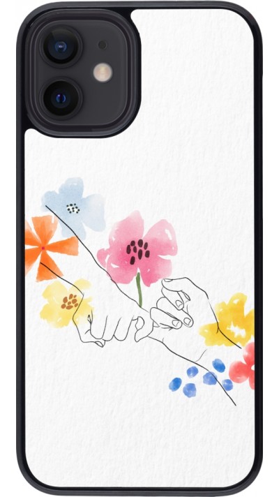 Coque iPhone 12 mini - Valentine 2023 pinky promess flowers