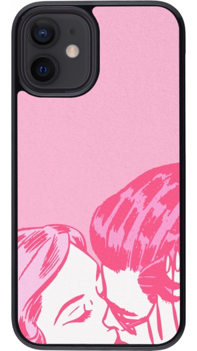 Coque iPhone 12 mini - Valentine 2023 retro pink love