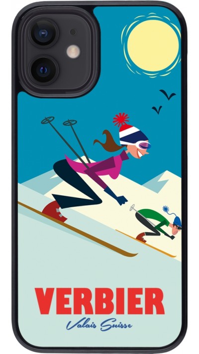 Coque iPhone 12 mini - Verbier Ski Downhill