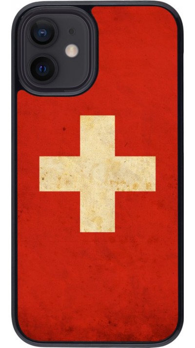 Coque iPhone 12 mini - Vintage Flag SWISS