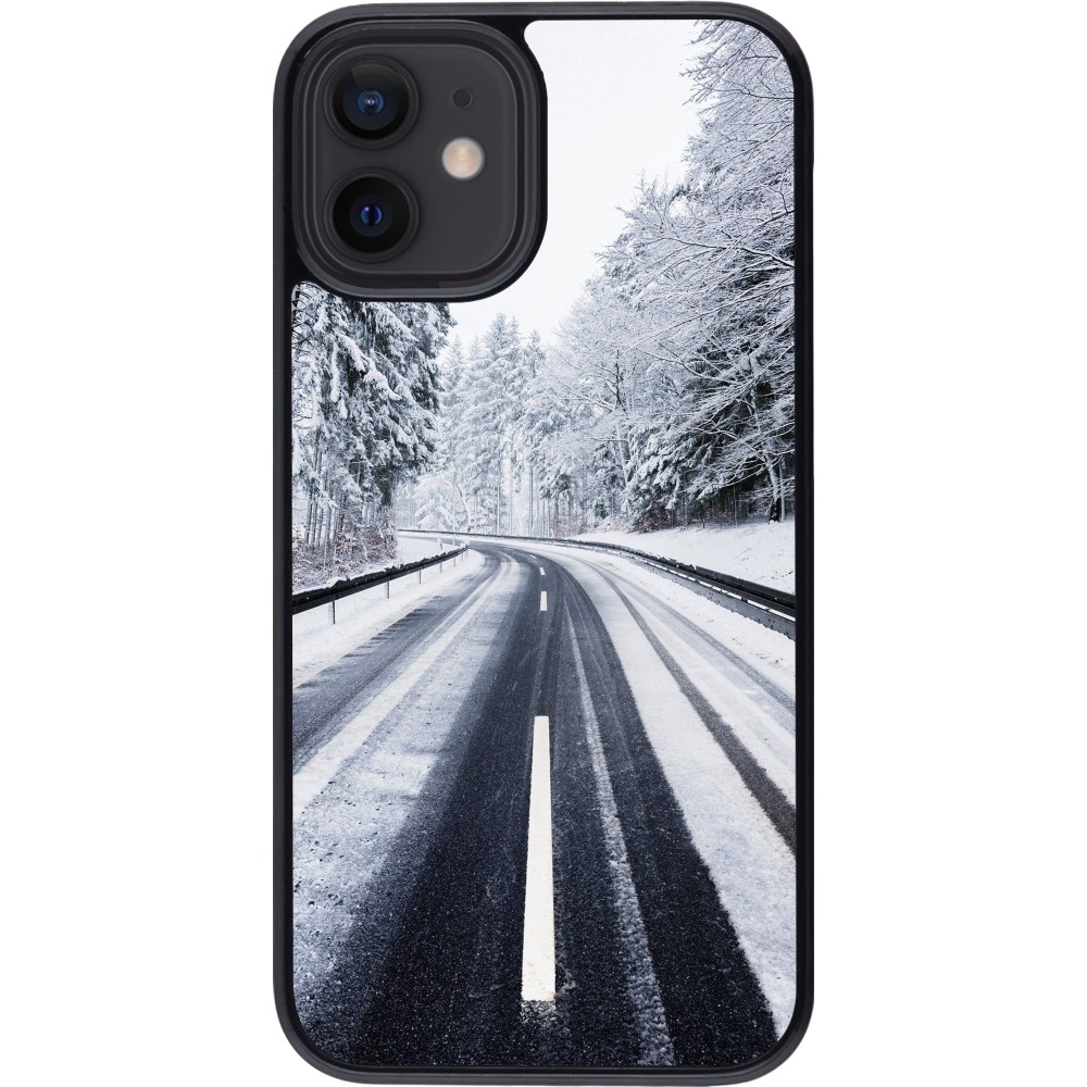 Coque iPhone 12 mini - Winter 22 Snowy Road