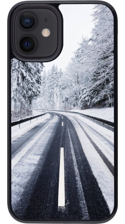 Coque iPhone 12 mini - Winter 22 Snowy Road
