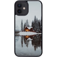 Coque iPhone 12 mini - Winter 25 Winter house forest afternoon