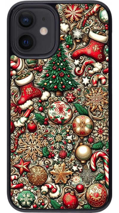 Coque iPhone 12 mini - Noël 2023 micro pattern