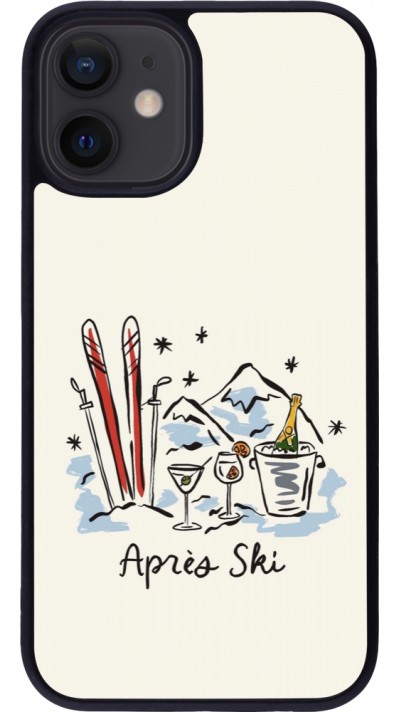 Coque iPhone 12 mini - Silicone rigide noir After the sky 2026