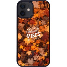 Coque iPhone 12 mini - Silicone rigide noir Autumn 25 Autumn vibes