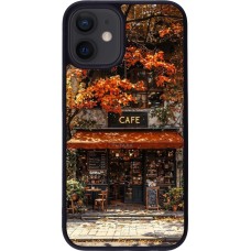 Coque iPhone 12 mini - Silicone rigide noir Autumn 25 Coffee shop