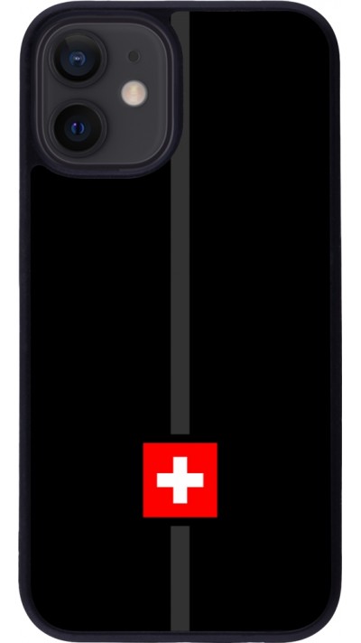 iPhone 12 mini Case Hülle - Silikon schwarz Kanton CH schwarz