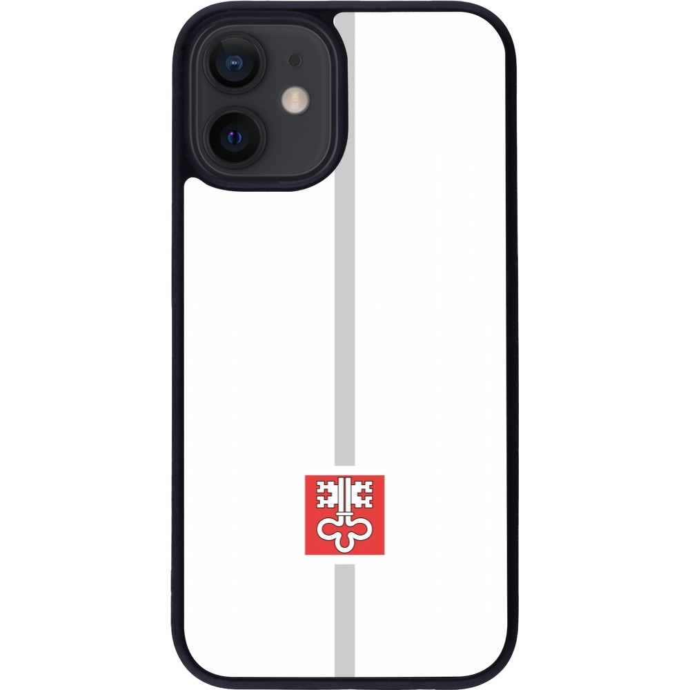 iPhone 12 mini Case Hülle - Silikon schwarz Kanton NW weiss