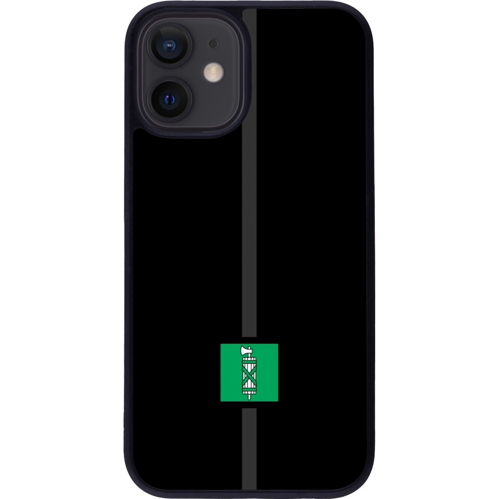 Coque iPhone 12 mini - Silicone rigide noir Canton SG noir