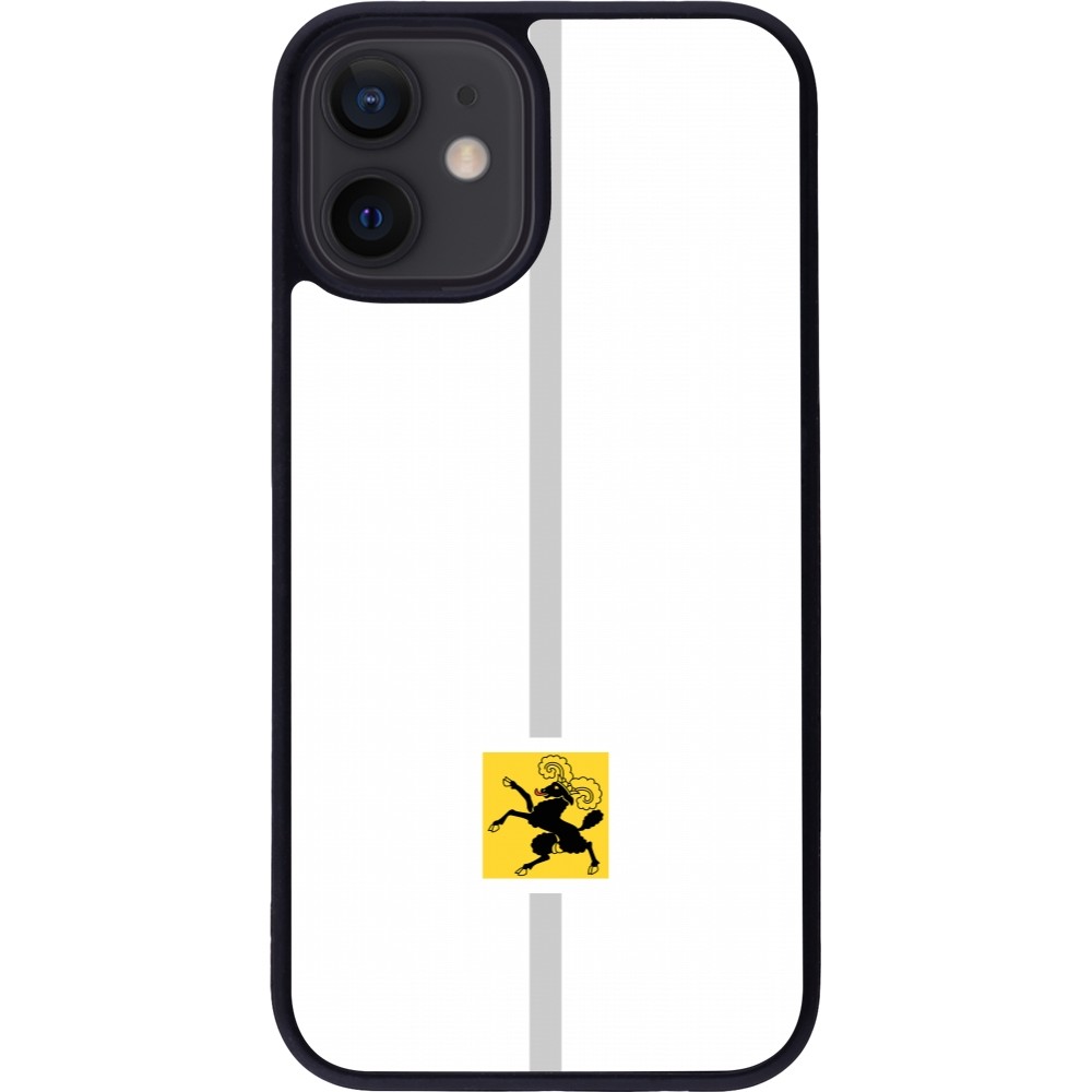 iPhone 12 mini Case Hülle - Silikon schwarz Kanton SH weiss