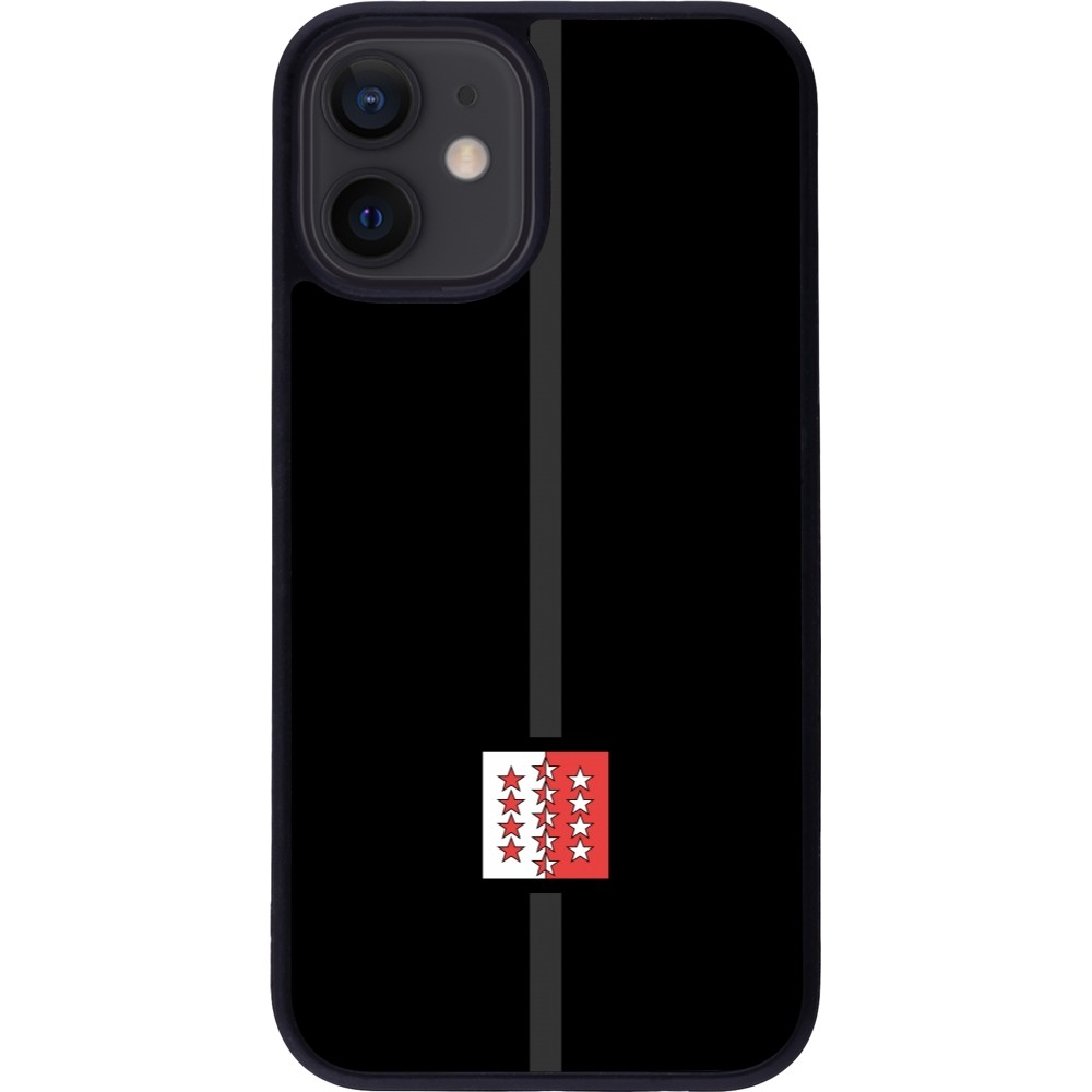 iPhone 12 mini Case Hülle - Silikon schwarz Kanton VS schwarz