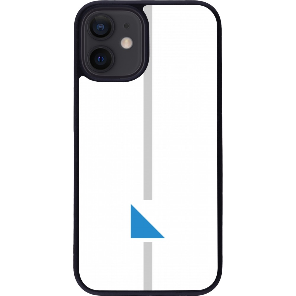 Coque iPhone 12 mini - Silicone rigide noir Canton ZH blanc