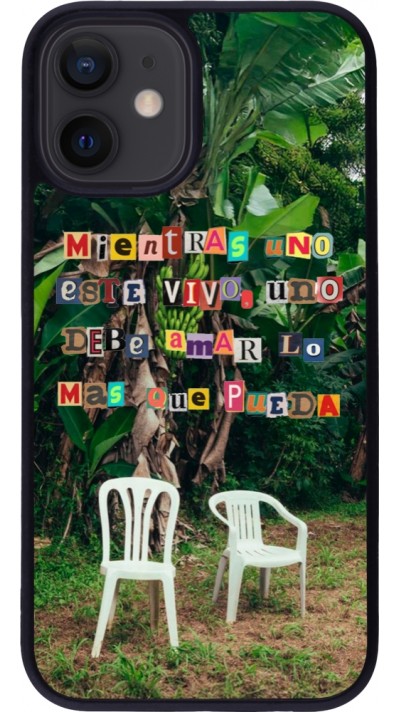 Coque iPhone 12 mini - Silicone rigide noir Chairs DTMF