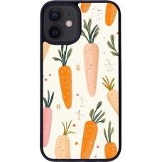 Coque iPhone 12 mini - Silicone rigide noir Easter 2026 Illustration carrots