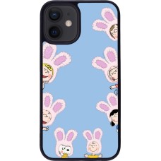 Coque iPhone 12 mini - Silicone rigide noir Easter 2026 Snoopy