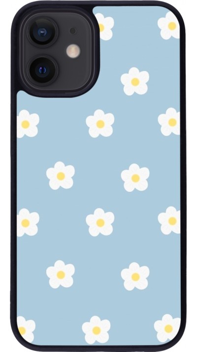 Coque iPhone 12 mini - Silicone rigide noir Easter 2024 daisy flower