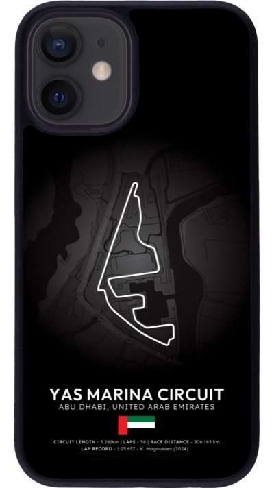 Coque iPhone 12 mini - Silicone rigide noir F1 Track 2025 Abu Dhabi