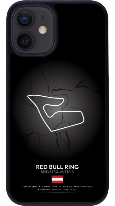 Coque iPhone 12 mini - Silicone rigide noir F1 Track 2025 Austria