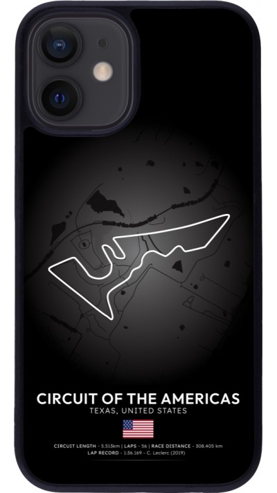 Coque iPhone 12 mini - Silicone rigide noir F1 Track 2025 United States
