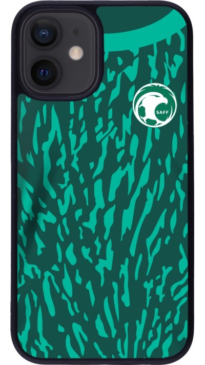 iPhone 12 mini Case Hülle - Silikon schwarz Saudi-Arabien 2022 personalisierbares Fussballtrikot