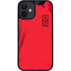 iPhone 12 mini Case Hülle - Silikon schwarz Südkorea 2022 personalisierbares Fussballtrikot