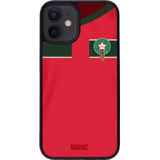 iPhone 12 mini Case Hülle - Silikon schwarz Marokko 2022 personalisierbares Fussballtrikot