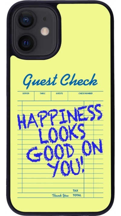 Coque iPhone 12 mini - Silicone rigide noir Guest check 2026