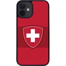 iPhone 12 mini Case Hülle - Silikon schwarz Hockey World Championship Ecusson Suisse
