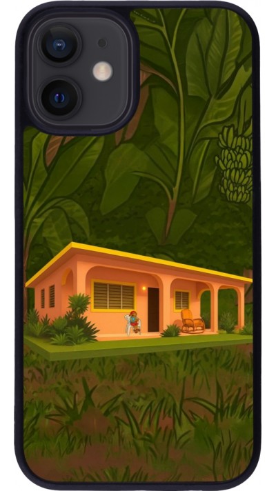 Coque iPhone 12 mini - Silicone rigide noir Benitos house DTMF