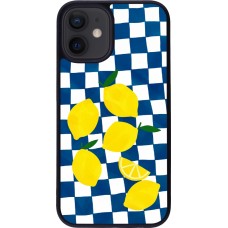 Coque iPhone 12 mini - Silicone rigide noir Illustration lemons 2026
