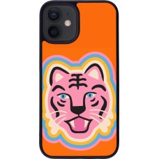 Coque iPhone 12 mini - Silicone rigide noir Lion colors 2026