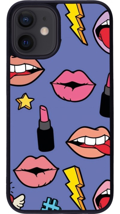 iPhone 12 mini Case Hülle - Silikon schwarz Lips and lipgloss