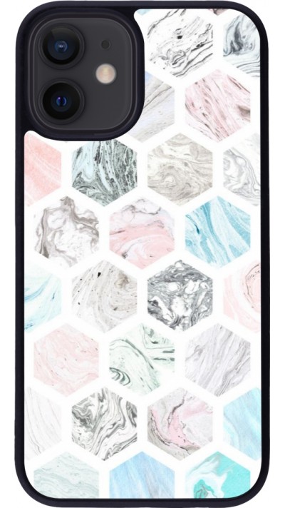 iPhone 12 mini Case Hülle - Silikon schwarz Marble Everything