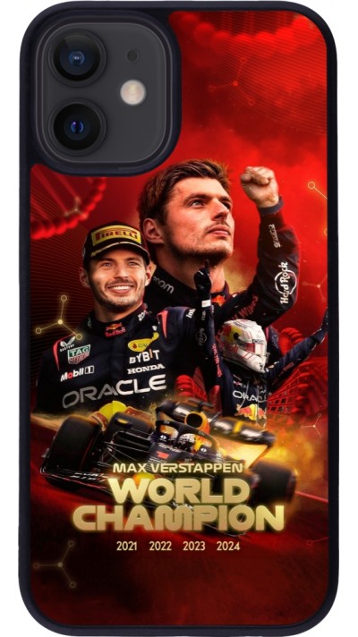 iPhone 12 mini Case Hülle - Silikon schwarz Max Verstappen Champion 2023