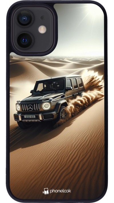 iPhone 12 mini Case Hülle - Silikon schwarz Mercedes G Drift Wueste