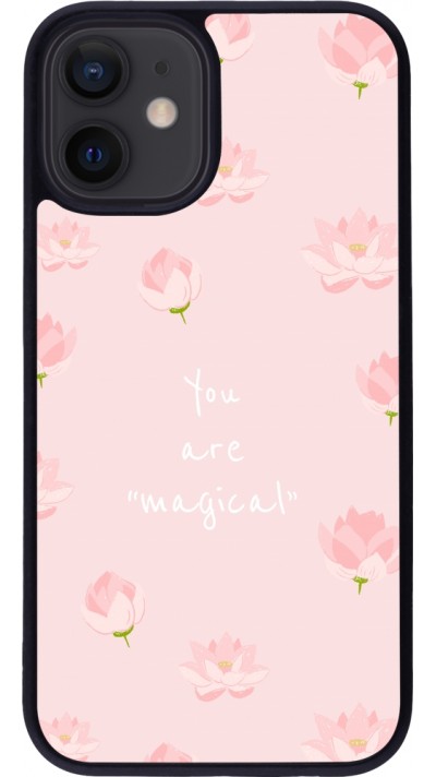 Coque iPhone 12 mini - Silicone rigide noir Mom 2023 your are magical