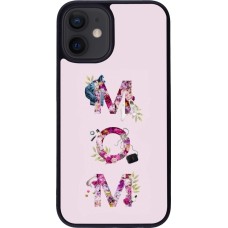 iPhone 12 mini Case Hülle - Silikon schwarz Mom 2024 girly mom
